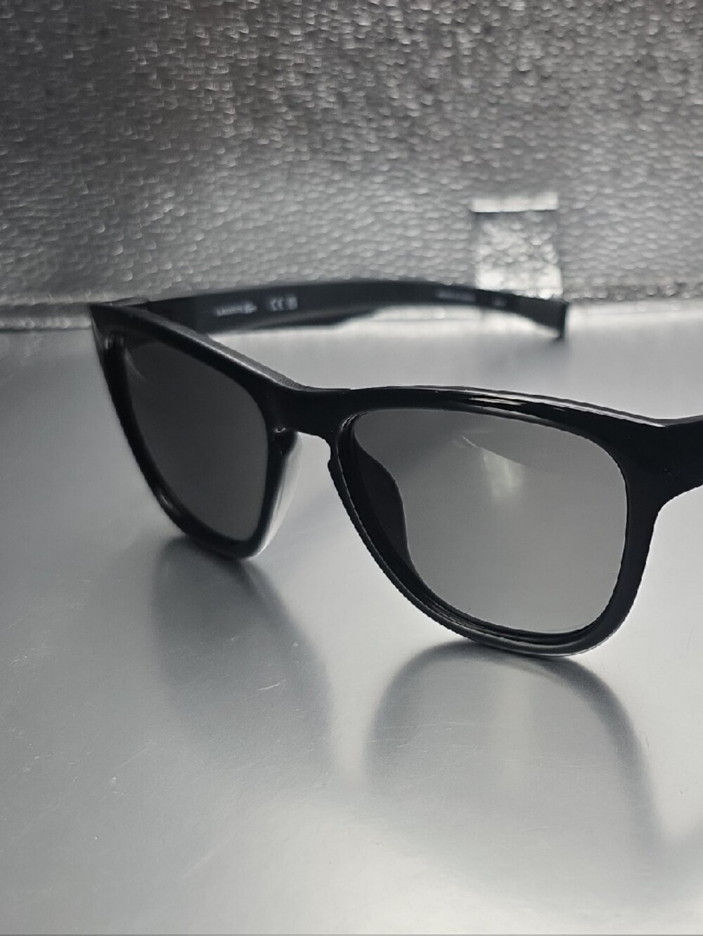 LACOSTE Classic Black Wayfarer Sunglasses